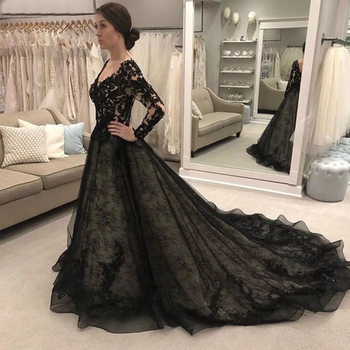 Black designer wedding dresses