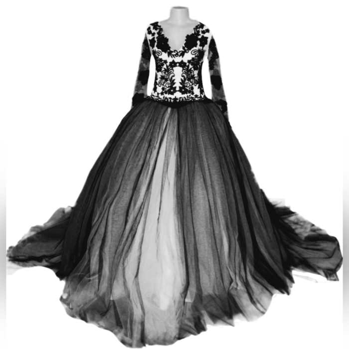 Black and white dress for wedding