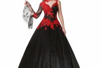 Black red gothic wedding dresses