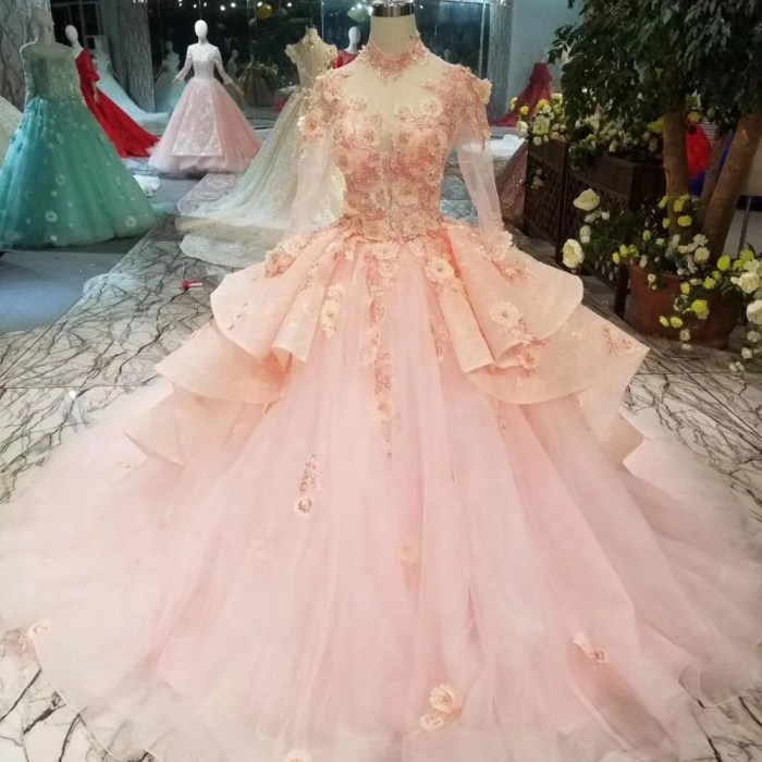 Baby pink dress for wedding