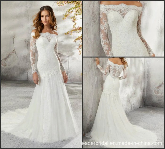 Classic long sleeve wedding dress