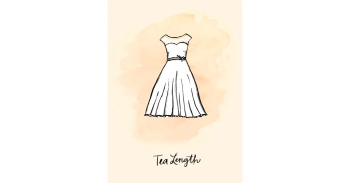 A-line wedding dress tea length