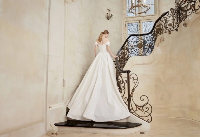 A line cap sleeve wedding dress