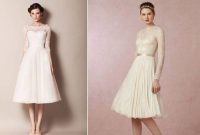 A-line wedding dress tea length