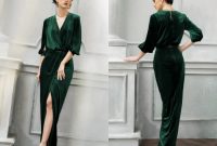 Emerald green and black wedding dress