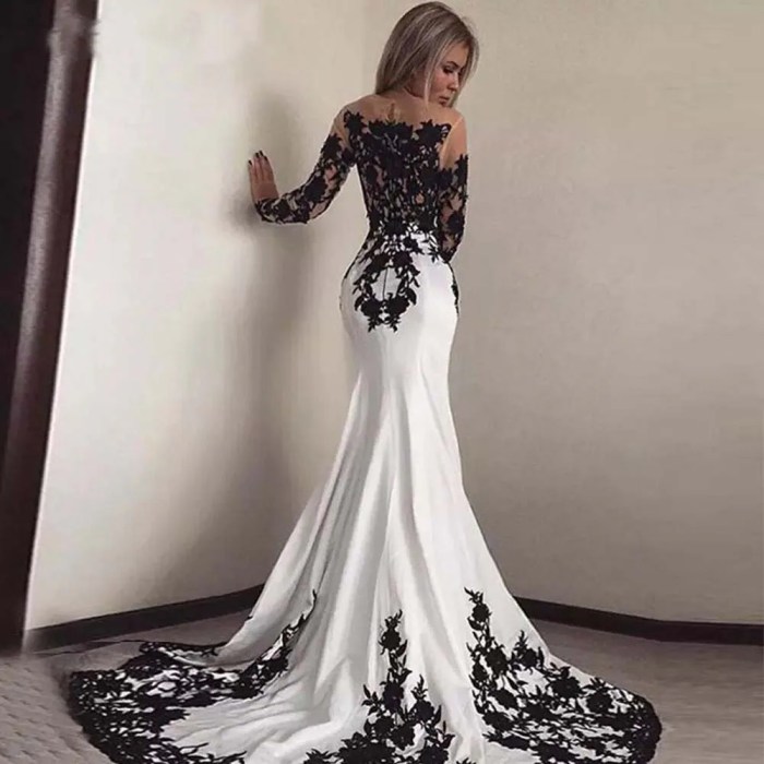 Black and white dress for wedding